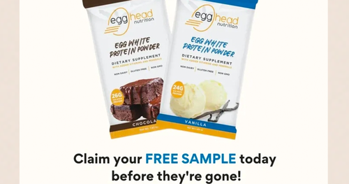 Possible Free Egghead Nutrition Protein Powder Samples